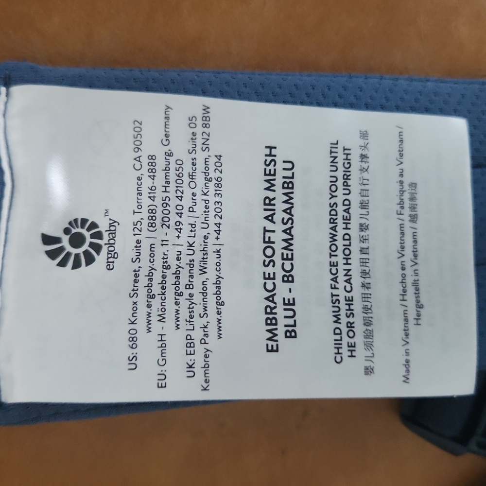 EUC Ergobaby Embrace - Picture 2 of 3
